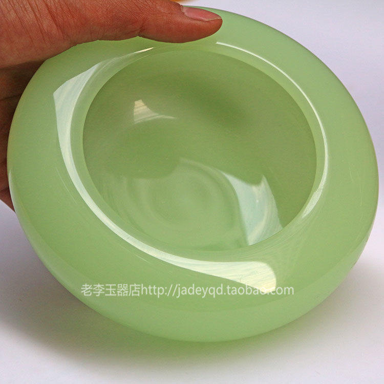 浅绿色特大小号烟灰缸个