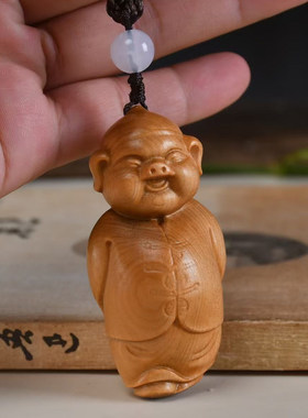 崖柏猪先生猪财主手把件