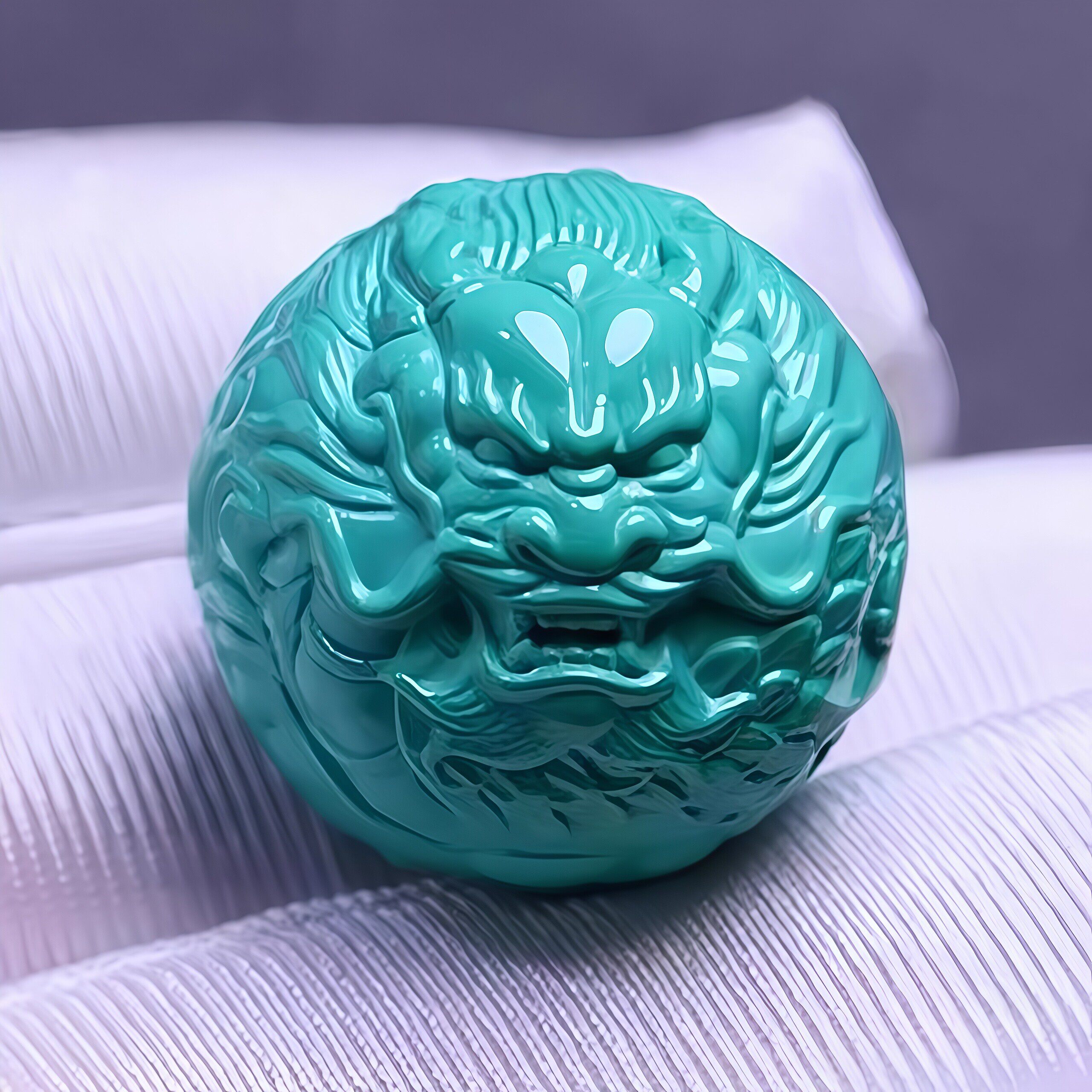 天然高瓷原矿绿松石龙珠