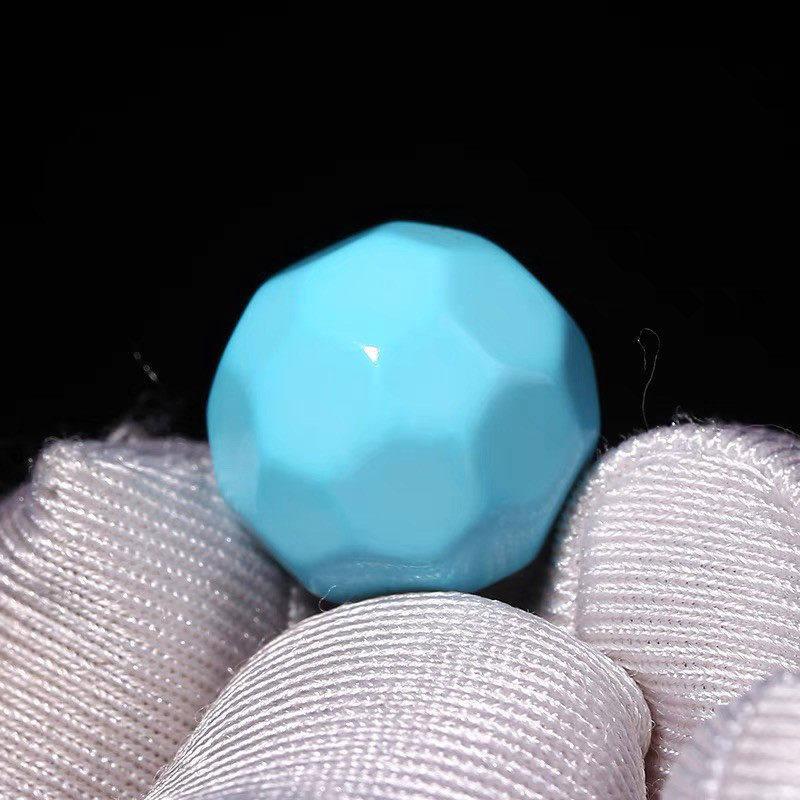 湖北原矿绿松石无相珠单珠配珠散珠文玩手串金刚星月菩提配饰珠子