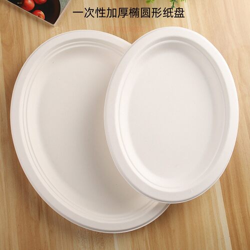 一次性可降解加厚纸浆餐盘