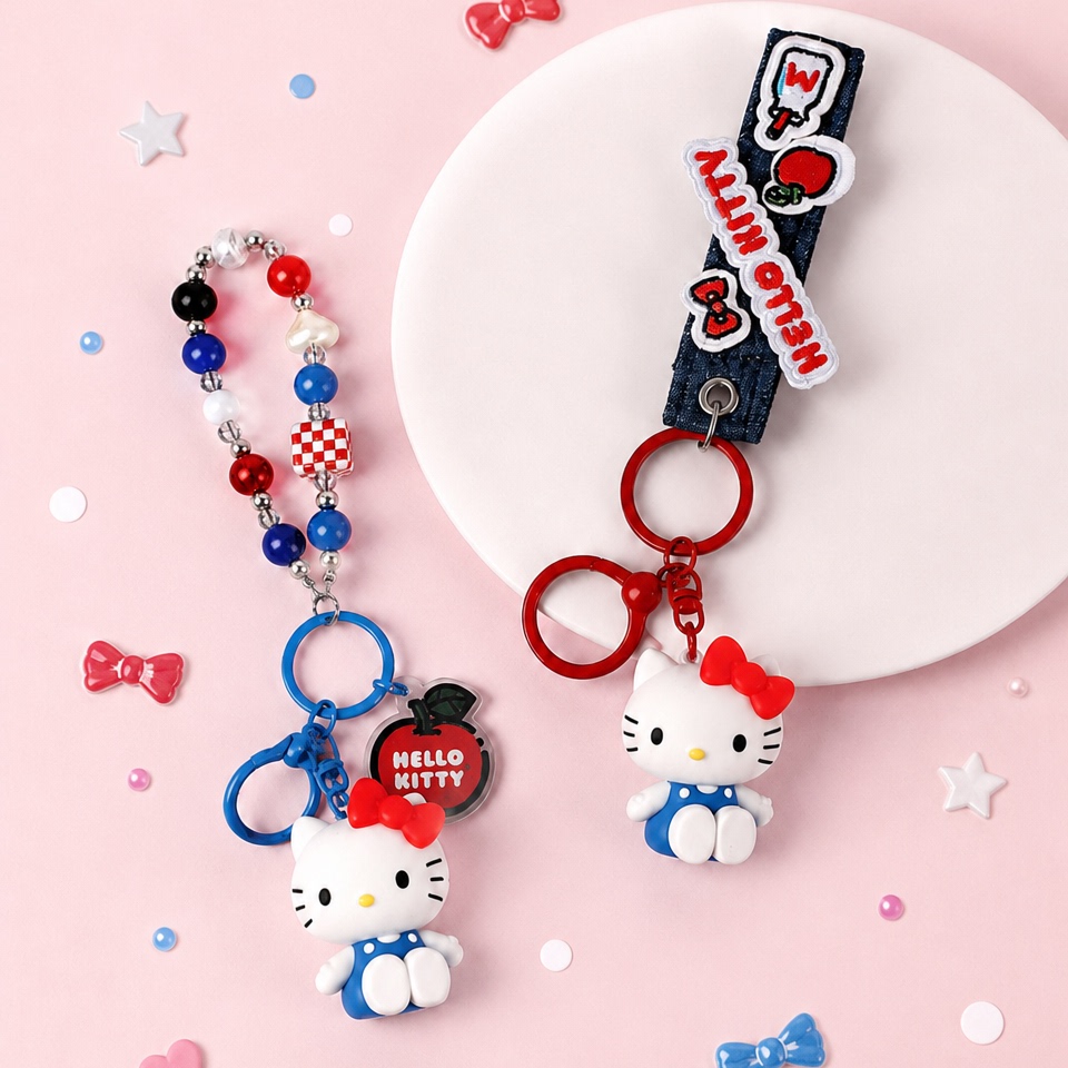 三丽鸥可爱hellokitty书包钥匙扣挂件手机链精致饰品汽车挂饰玩偶