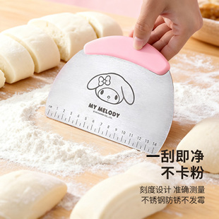 三丽鸥切面刀不锈钢烘焙工具刮板切面团馒头切面专用刀硅胶揉面垫