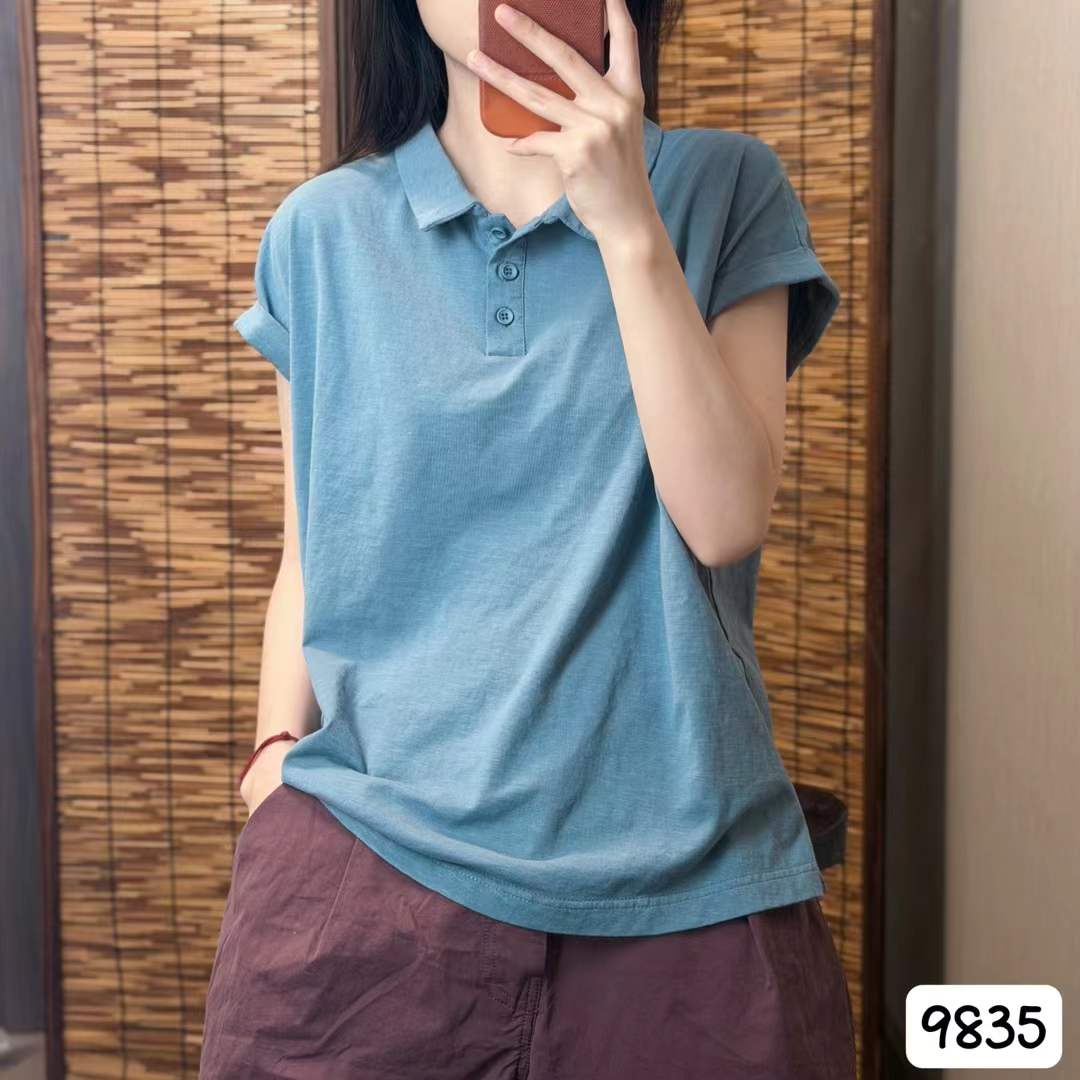 宽松百搭显瘦简约上衣短袖女
