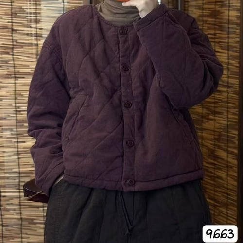 9663复古百搭双层夹棉外套休闲