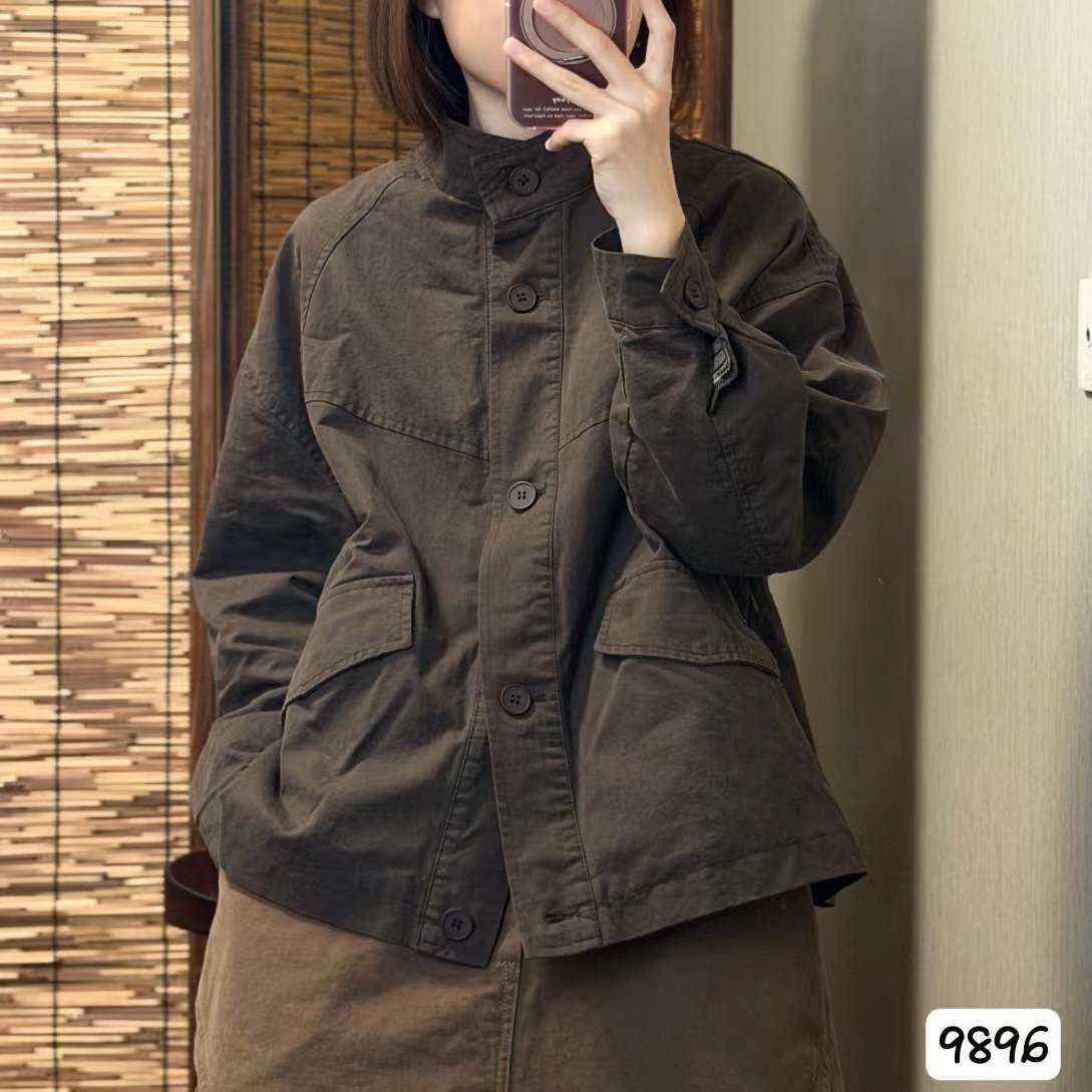 休闲立领外套显瘦上衣女百搭