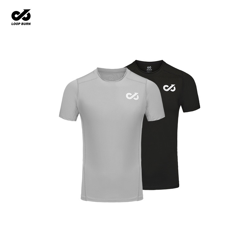 派燃烧短袖系列速干T紧身男款t恤修身透气跑步健身运动上衣夏季