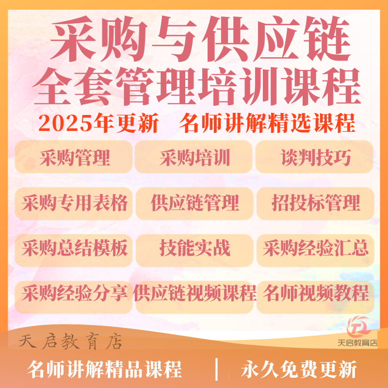 采购与供应链管理供应商成本谈判制度2025教程资料培训视频课程