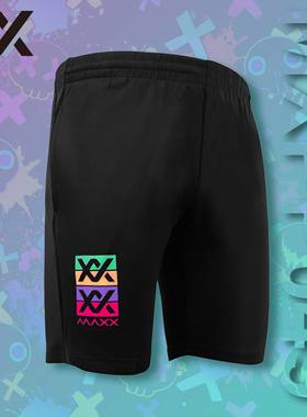 夏季薄款舒适休闲透气速干黑色羽毛球短裤运动裤宽松五分裤子