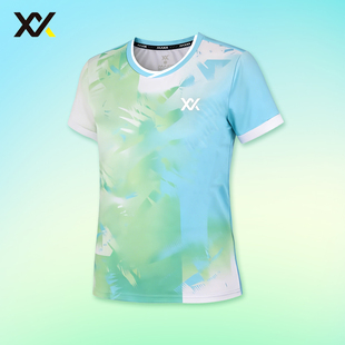 MAXX玛速正品速干羽毛球T恤新品半袖男士羽毛球训练服大赛服女款