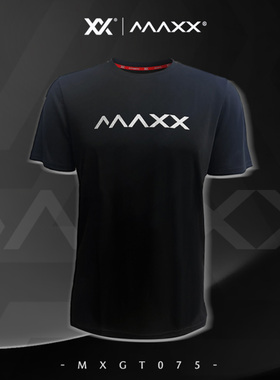 MAXX正版夏季速干透气户外羽毛球服休闲圆领半袖黑色运动T恤男女