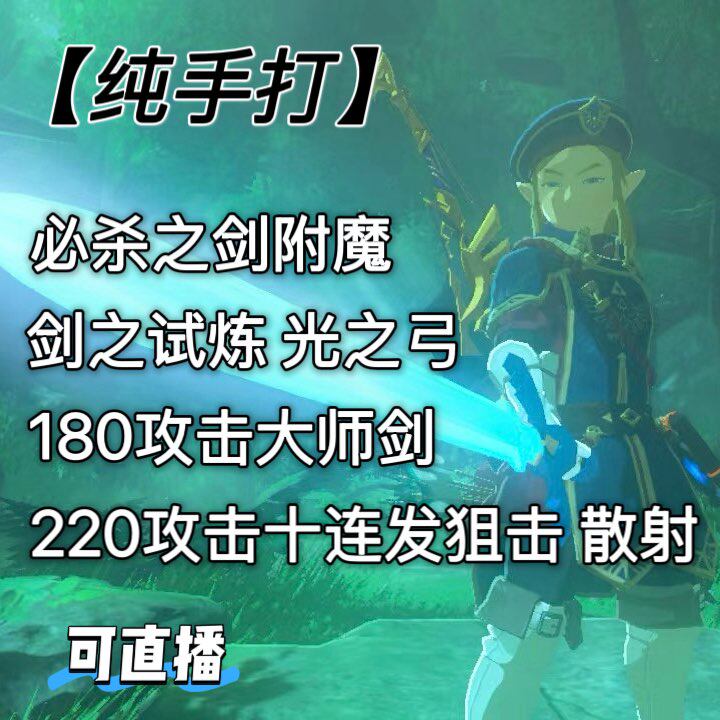 【纯手打】塞尔达旷野之息代打剑之试炼完美开局180大师剑220光弓