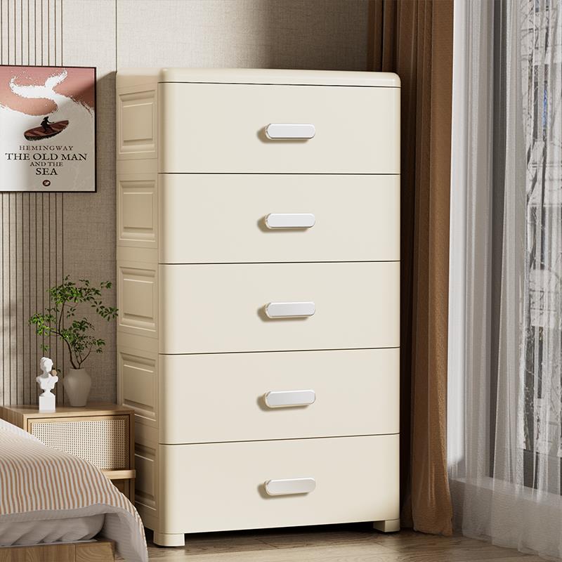 抽屉式收纳柜五斗柜塑料柜零食储物柜置物客厅家用卧室多层床头柜