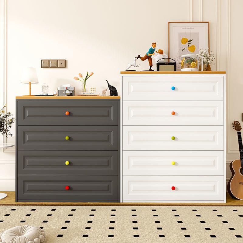 钢制五斗柜落地家用储物多层收纳柜客厅靠墙简约抽屉柜铁艺餐边柜