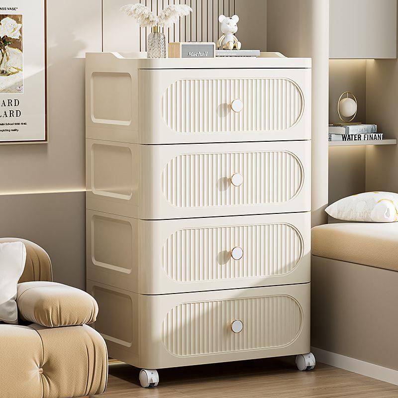 抽屉式收纳柜家用客厅五斗柜卧室床头柜置物柜多层塑料零食储物柜
