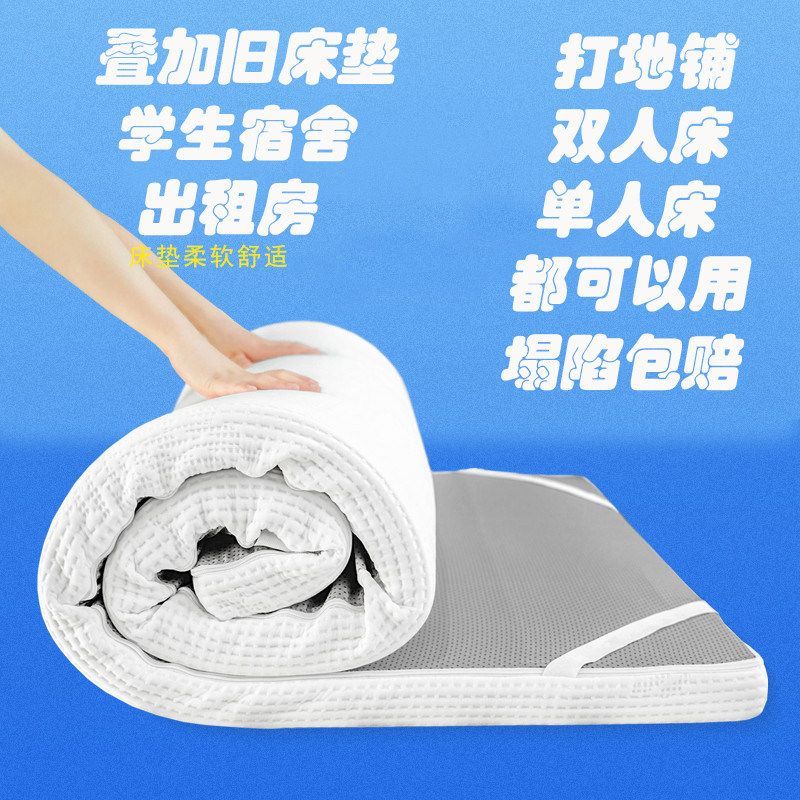 卷包眯狸宿舍床垫学生单人租房榻榻米按摩棉家用海绵床垫软薄褥子图片