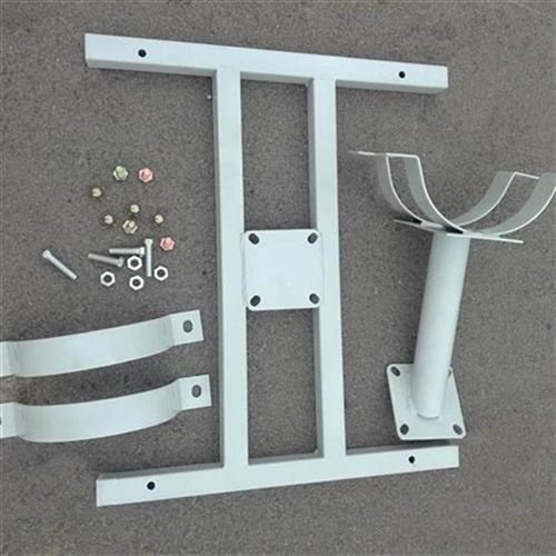 墙角顶部光伏板组件抱杆件紧扣套C管E管卡子撑架抱杆式灯Y架连接