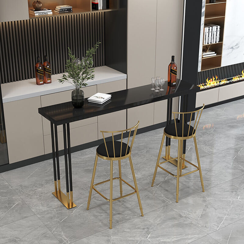 极速北欧轻奢实木吧台桌用奶茶店靠墙长J条桌高脚桌酒吧桌椅组合,商业/办公家具,酒吧台,淘宝优惠券,粉丝福利购,淘宝优惠卷