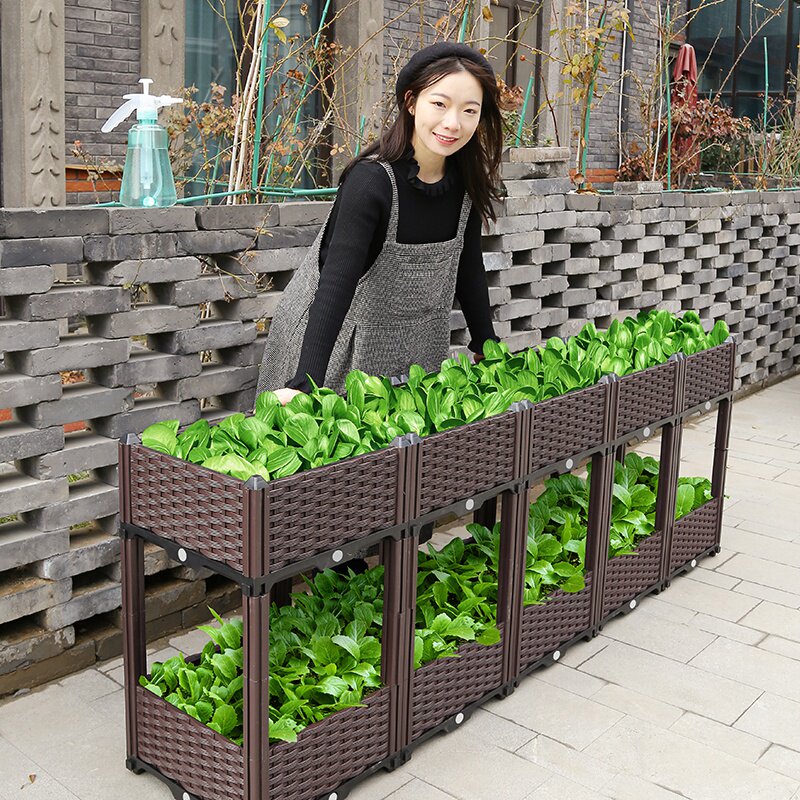 好货家里种菜神器室内家庭阳台专用多层省空间花盆槽种植箱特大清