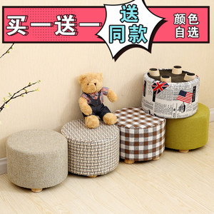 坐墩床尾凳时尚坐垫加厚小型服装店软包家庭圆凳新款家用凳子板凳