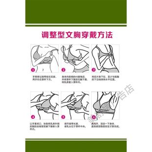 文胸的正确穿法选购穿戴指南墙贴女士内衣尺码表挂图内衣店海报