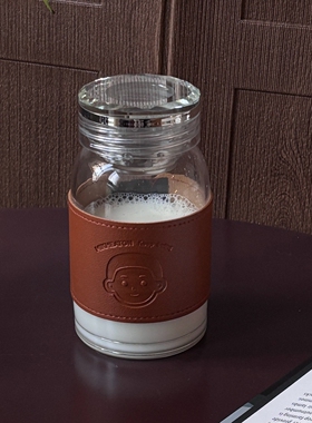 小男孩高硼硅玻璃杯茶水分离男士泡茶水杯加厚防爆商务送男友水杯