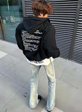 ZLAYCO美式微喇显瘦牛仔裤男薄款高街vibe修身cleanfit长裤