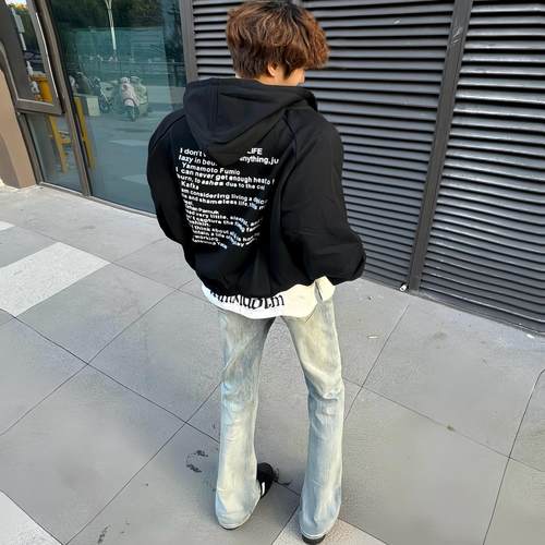 ZLAYCO美式高街暗黑系牛仔裤