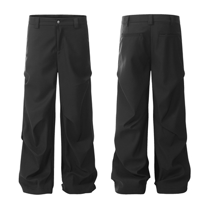 ZLAYCO美式复古黑色西裤