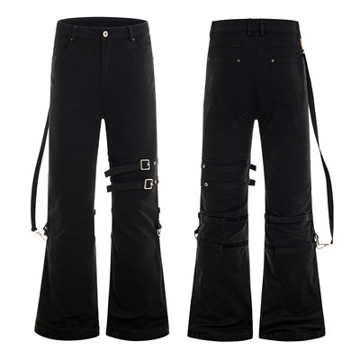 ZLAYCO绑带vibe牛仔工装裤