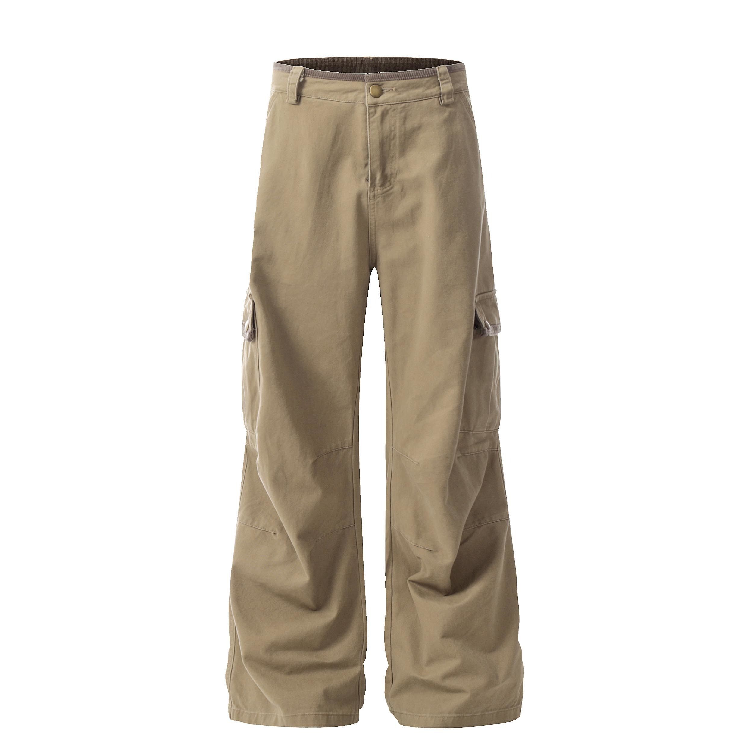 ZLAYCO美式复古水洗做旧多口袋工装裤男女宽松直筒褶皱休闲长裤,男装,牛仔裤,淘宝优惠券,粉丝福利购,淘宝优惠卷