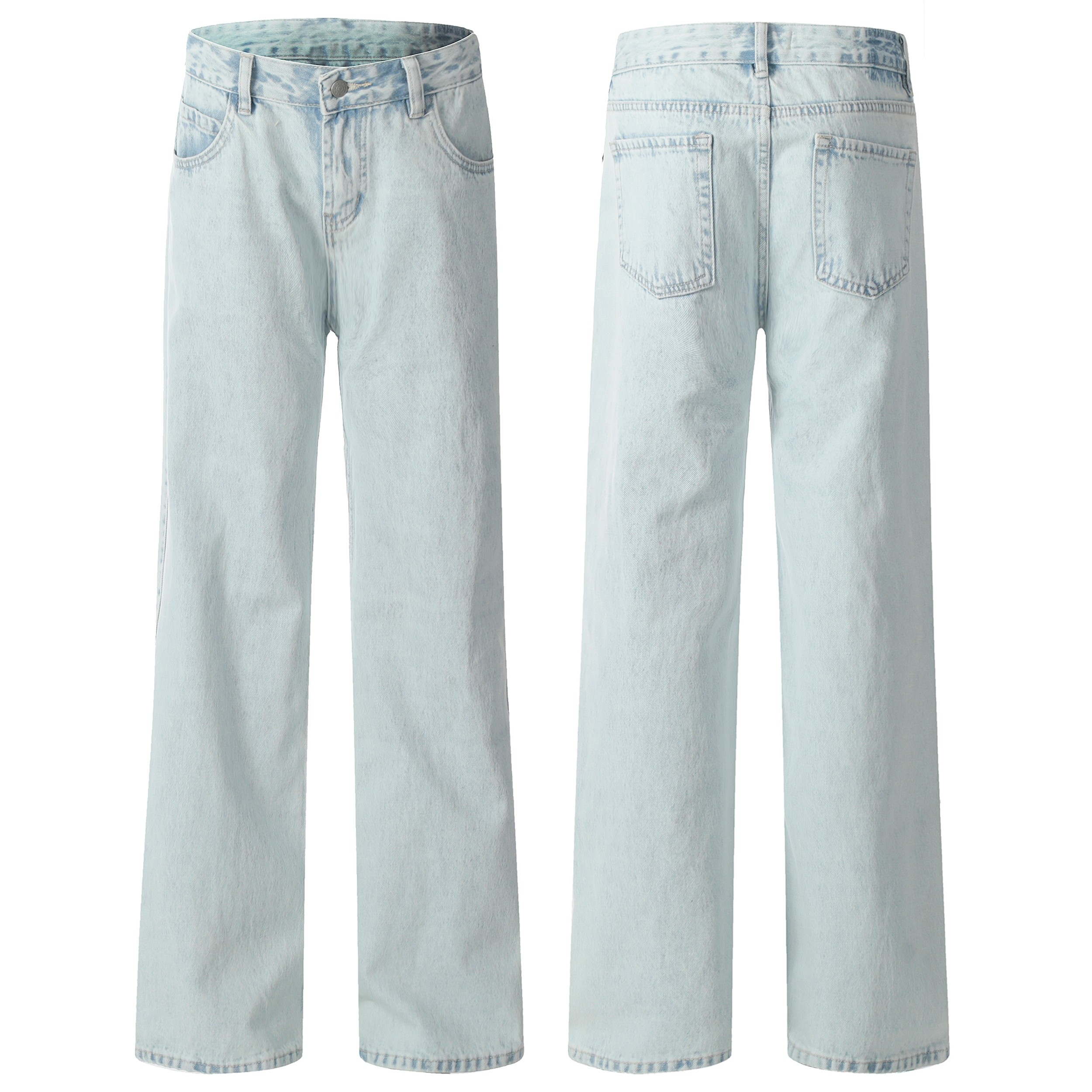 ZLAYCO美式复古水洗做旧Vintage蓝修身直筒牛仔裤男女宽松长裤,男装,牛仔裤,淘宝优惠券,粉丝福利购,淘宝优惠卷