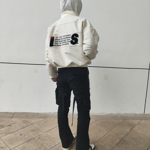 ZLAYCO泥染黑色微喇显瘦绑带裤