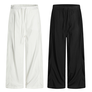 ZLAYCO美式复古莱赛尔凉感轻奢休闲裤男夏季新贵风垂感直筒