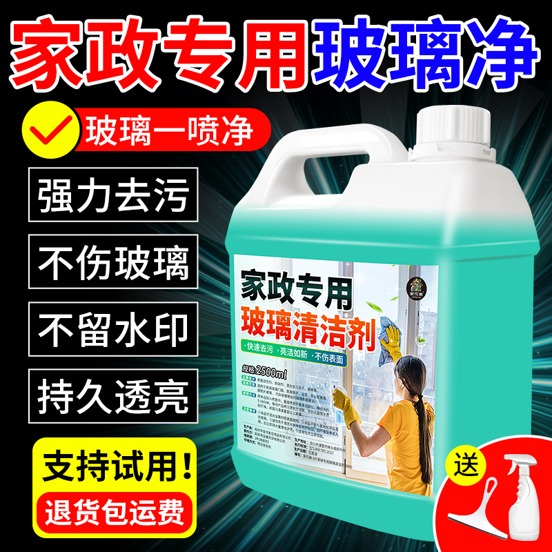 保洁专用玻璃清洁剂强力去污除垢