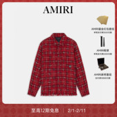 礼物 式 新品 2026早春新品 格纹花呢衬衫 AMIRI 男士 外套