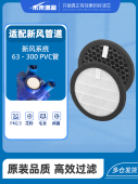 圆形新风管道PVC110 160250空气净化器HEPA过滤网滤芯除雾霾pm2.5