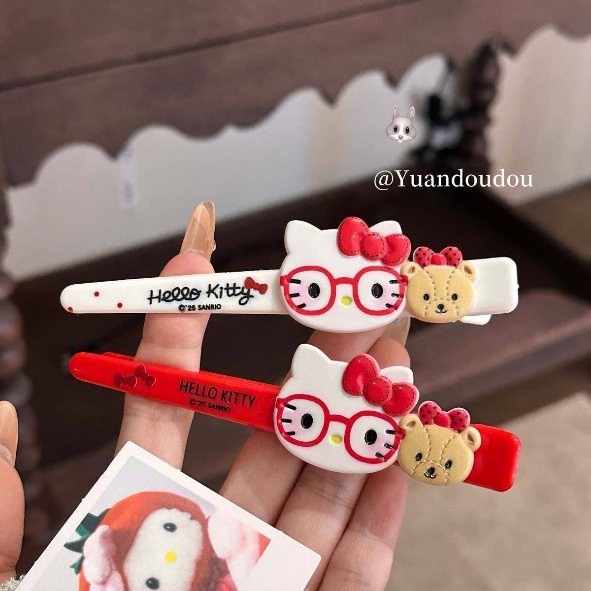 日系可爱kitty发夹大号鸭嘴刘海图片