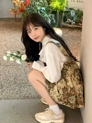 赠送运费险油画连衣裙背带裙裤秋