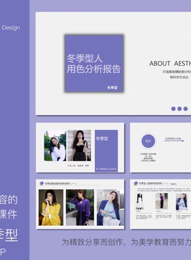 【4个季型】日本美学个人形象管理PPT课件服装搭配指导报告