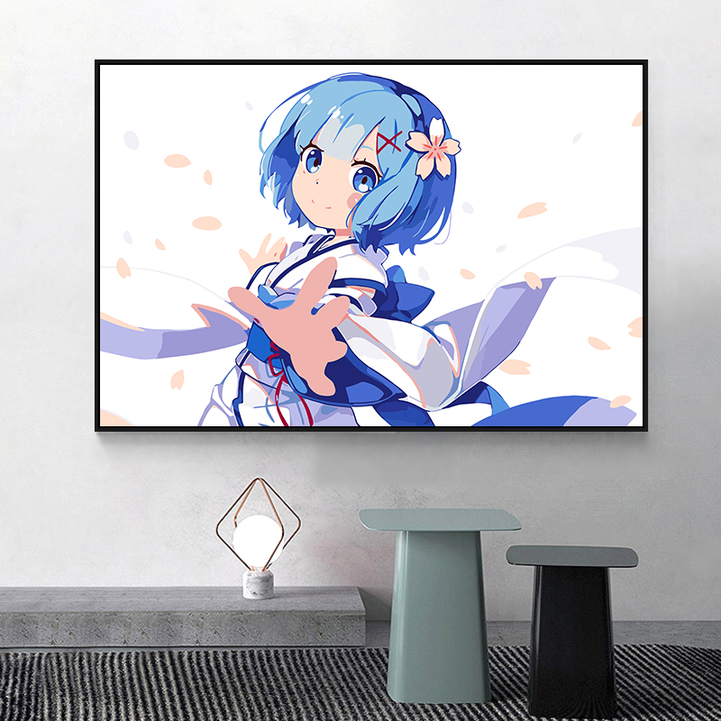 diy数字油画油彩画填充画丙烯