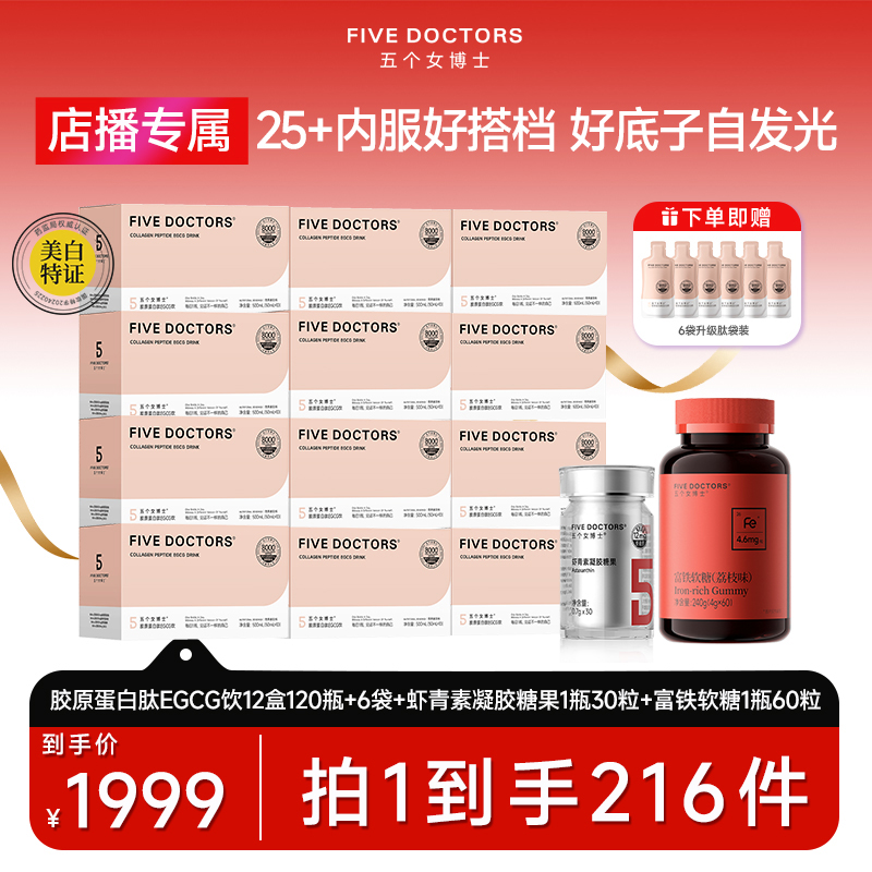 五個女博士玻尿酸蝦青素富鐵軟糖