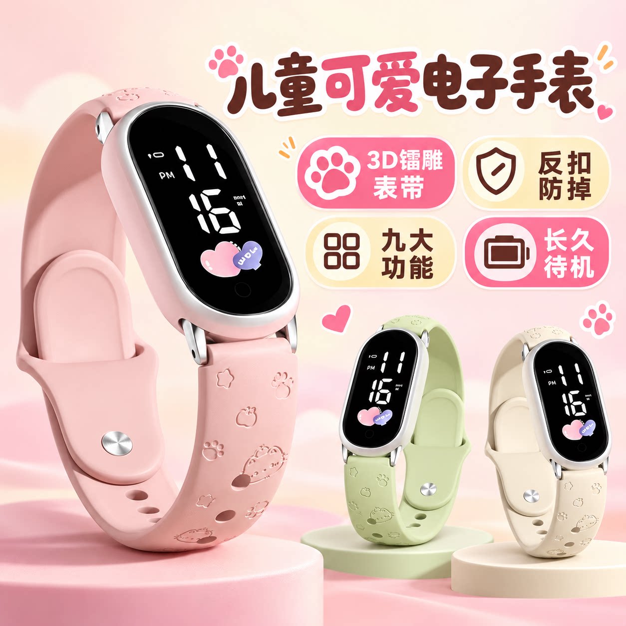 儿童电子手表女孩可爱
