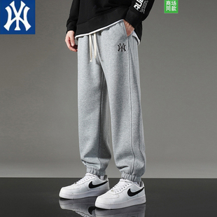 运动百搭纯色束脚裤 奥特莱斯春秋季 男宽松纯棉休闲长裤 卫裤 新款