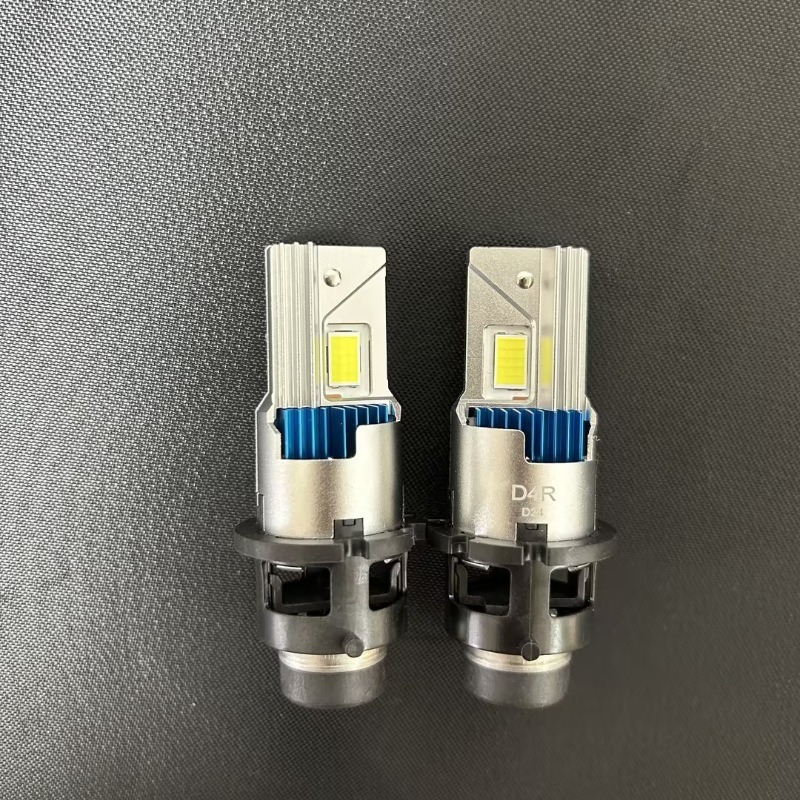 替换原车HID带风扇6500K 35W直插款D4R D2R专用 LED汽车前大灯