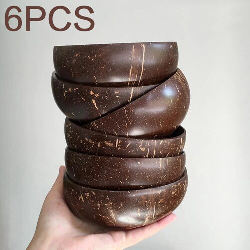 天然越南椰壳碗椰子木勺搅拌勺调羹海南老椰子壳叉刀水果沙拉碗