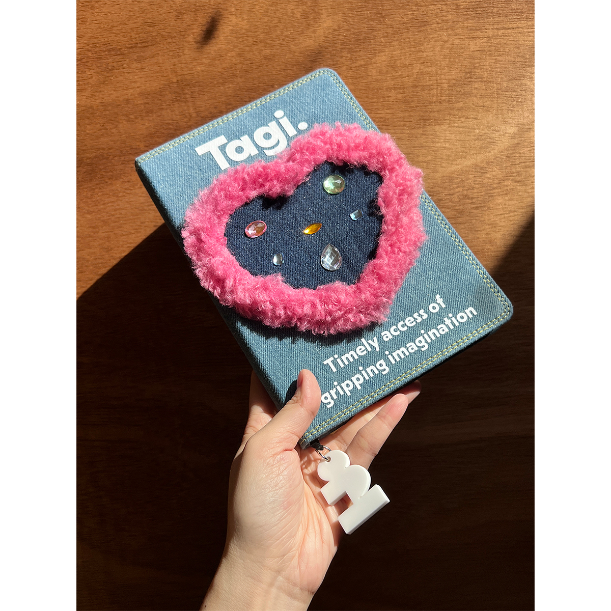 Tagi.想象果冻爱心牛仔笔记本