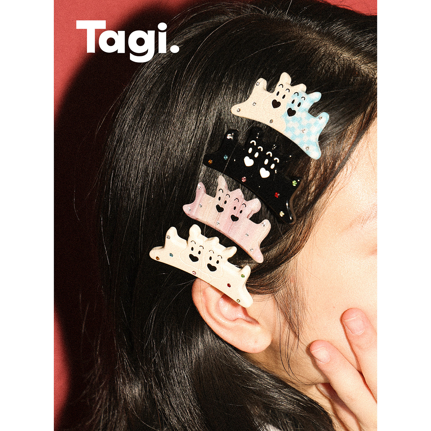 Tagi.可爱醋酸刘海夹发卡发夹图片