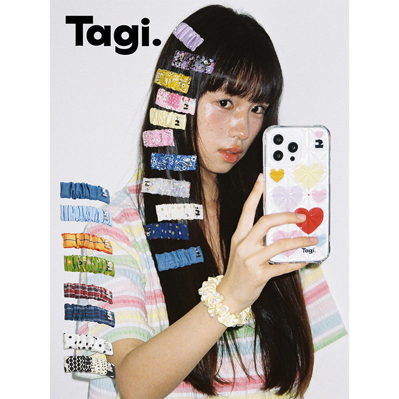 Tagi.侧边夹褶皱发夹发饰图片