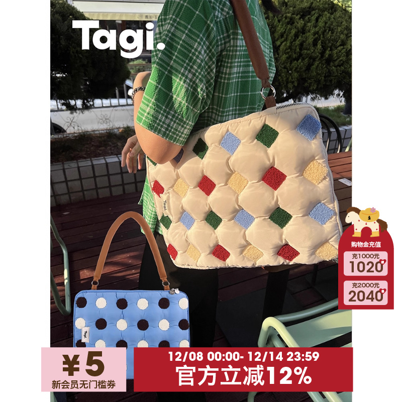 李佳琦电脑包TAGI.笔记本包刺绣